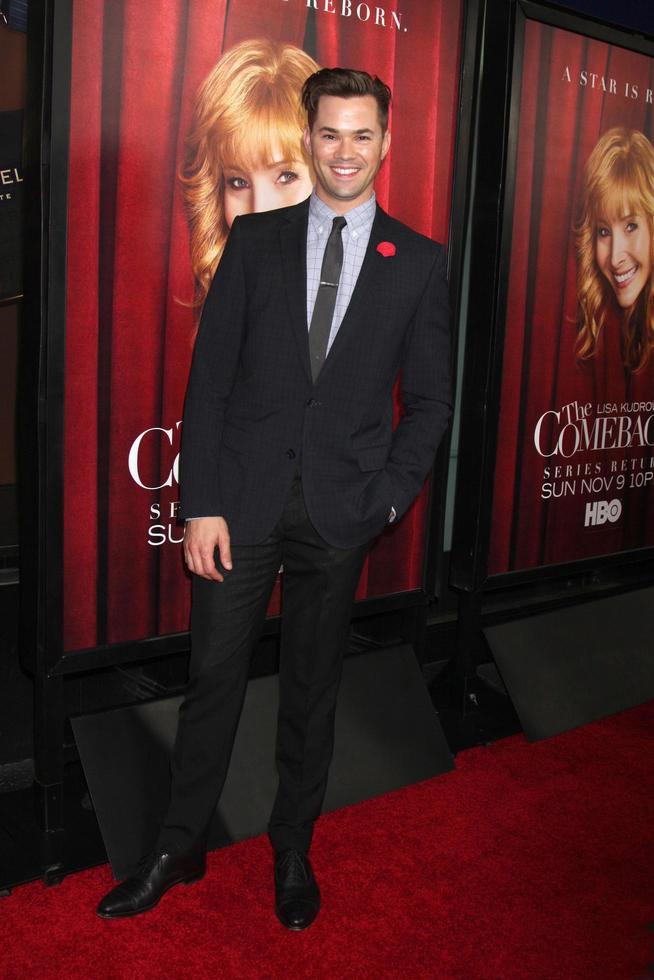 los angeles - nov 5 - Andrew rannells på de de kom tillbaka - säsong premiär på de el capitan teater på november 5, 2014 i los angeles, ca foto