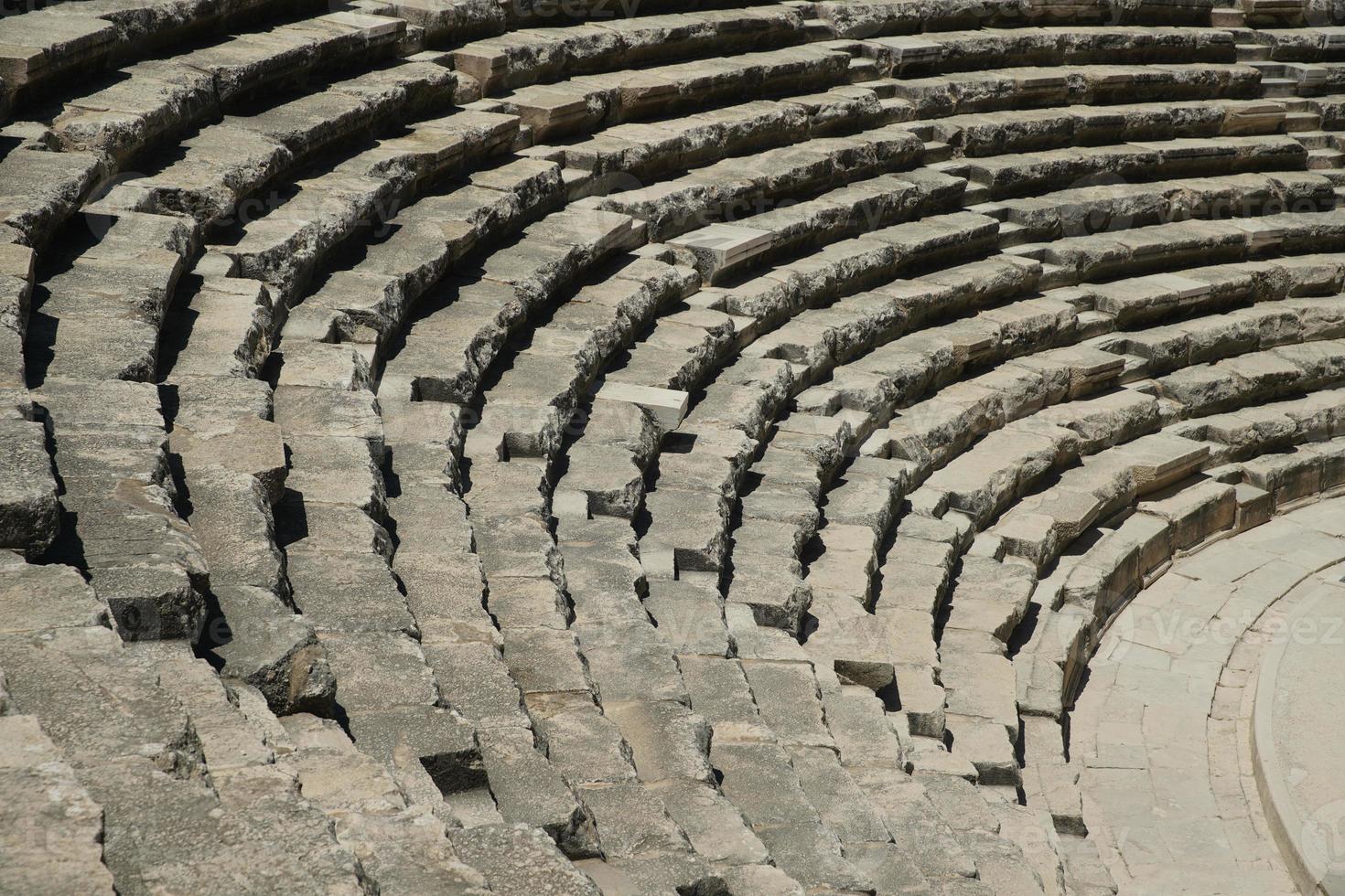 teater av aspendos gammal stad i antalya, turkiye foto