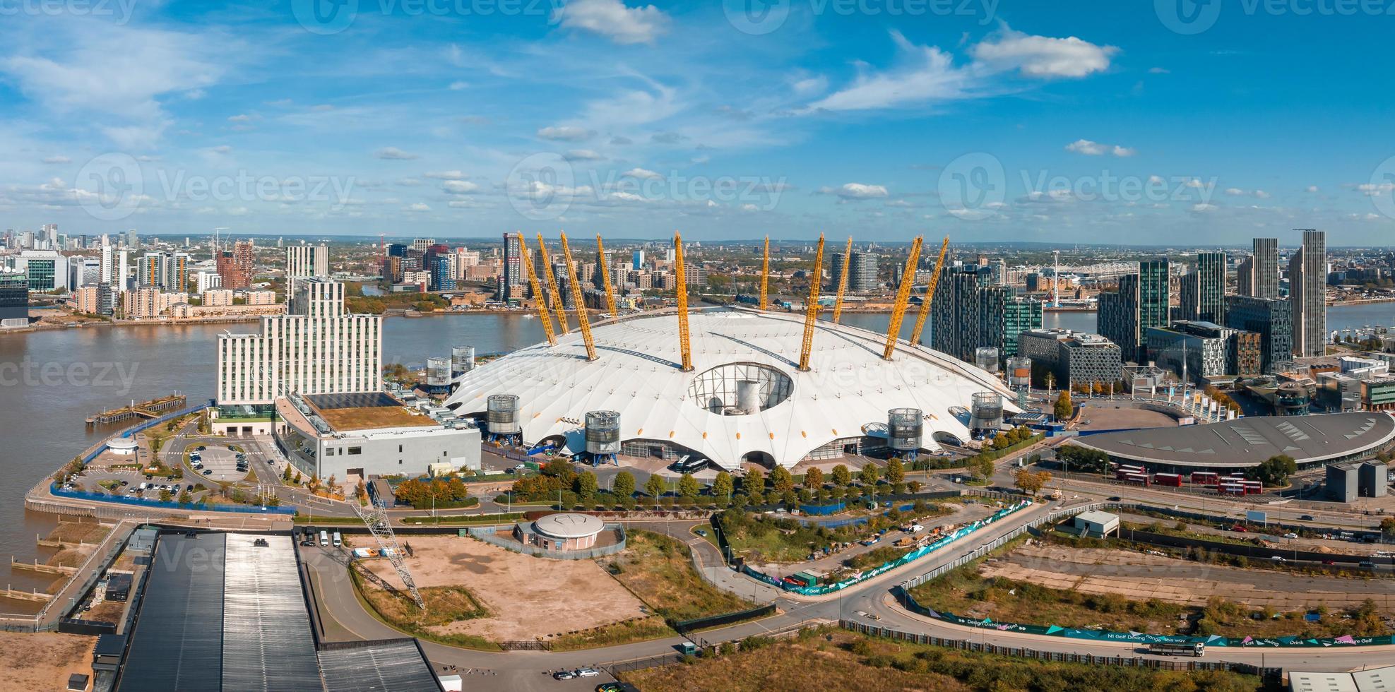 antenn se av de årtusende kupol i london. foto