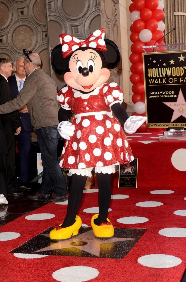 los angeles - jan 22 minnie mus på de minnie mus stjärna ceremoni på de hollywood promenad av berömmelse på januari 22, 2018 i hollywood, ca foto