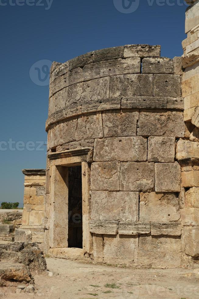 frontinus Port på hierapolis gammal stad i pamukkale, denizli, turkiye foto