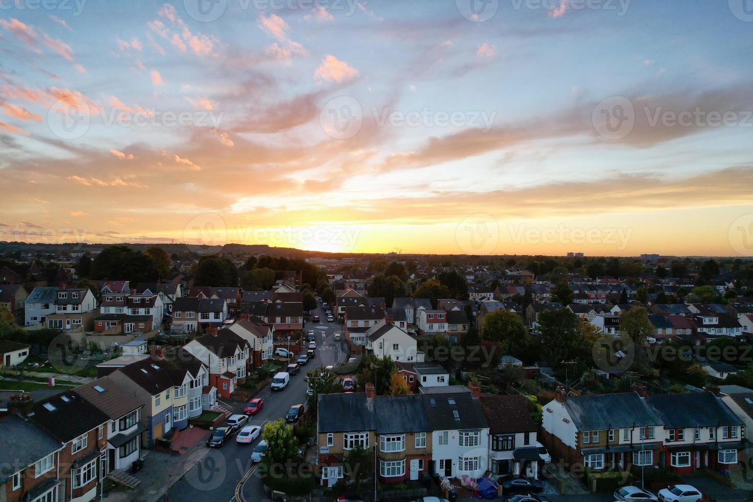 bäst antenn se av brittiskt stad av England, drönare kamera antal fot foto