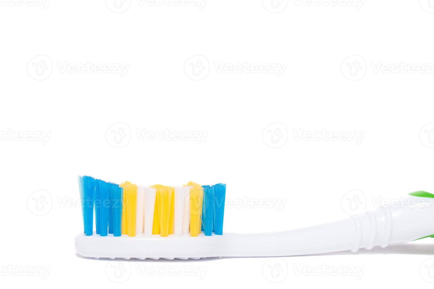 tandborste isolerad på vit bakgrund foto