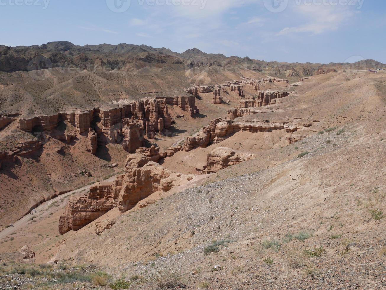 den spektakulära synen av Charyn Canyon, Kazakstan foto