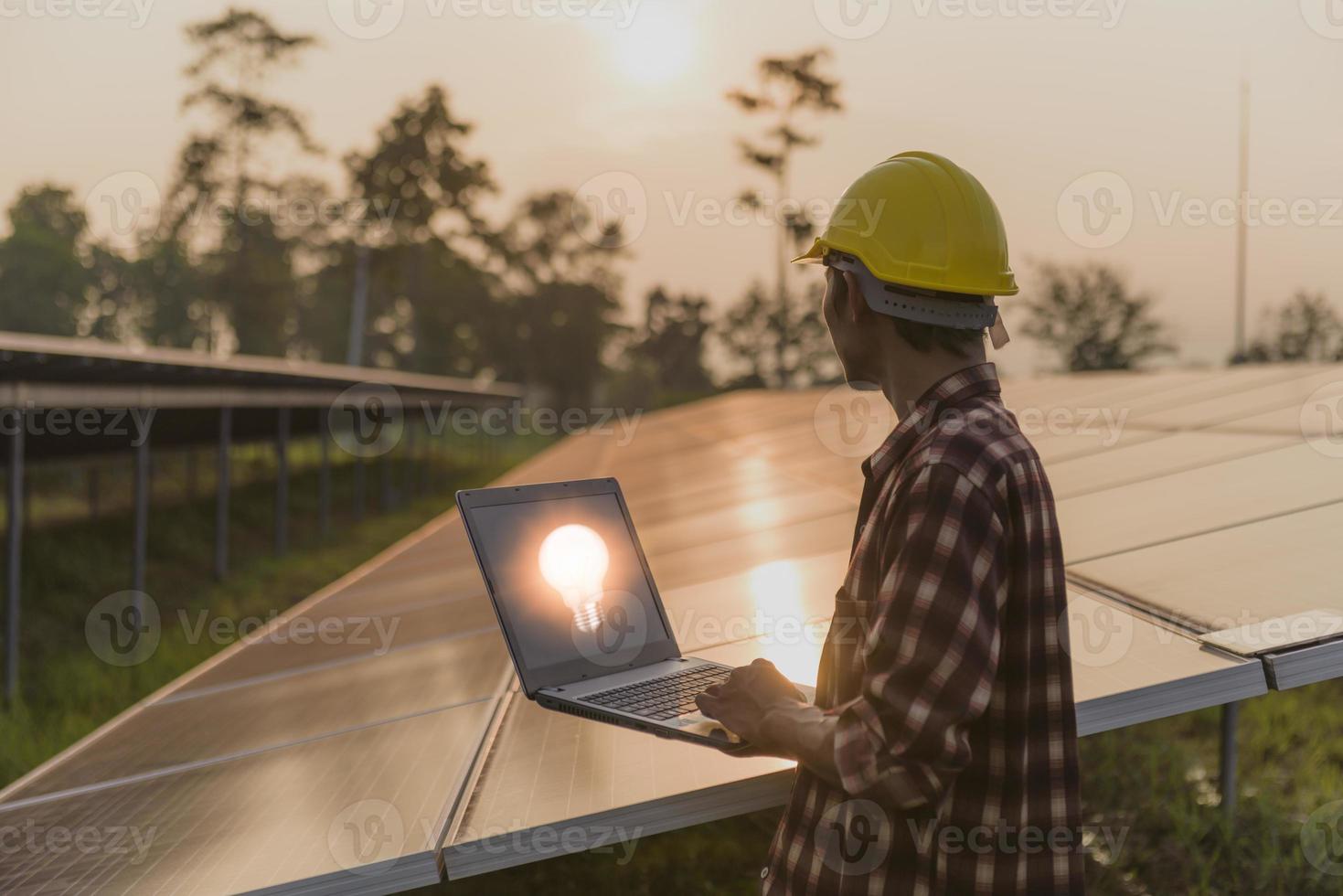 innovation av elektricitet generation från natur. foto