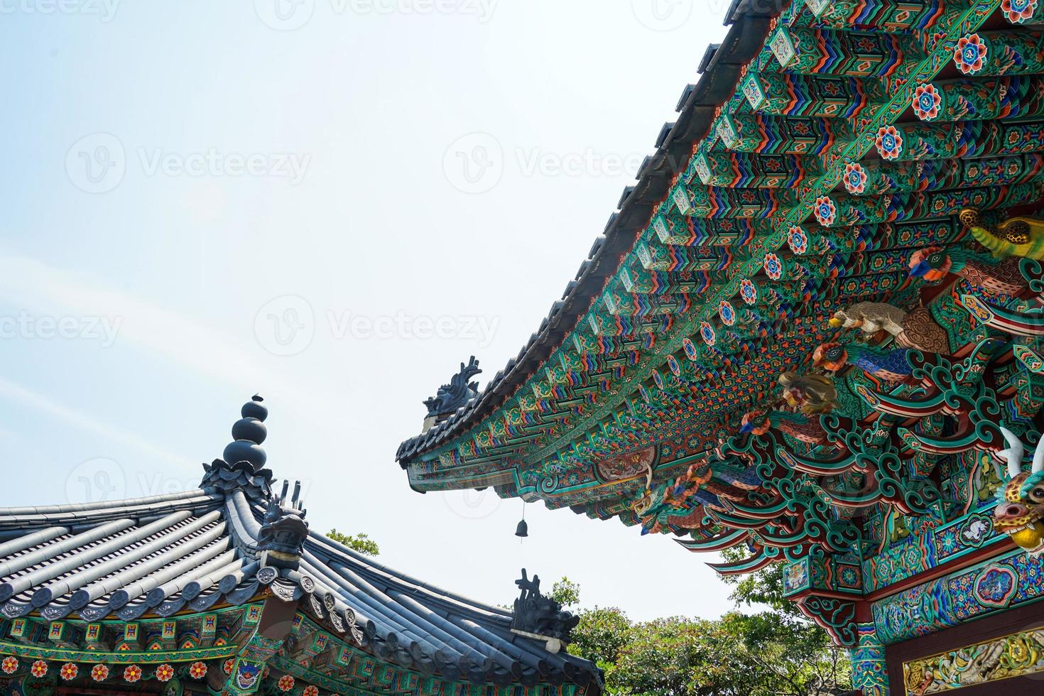 yeosu, söder jeolla provins, söder korea en tempel landskap foto