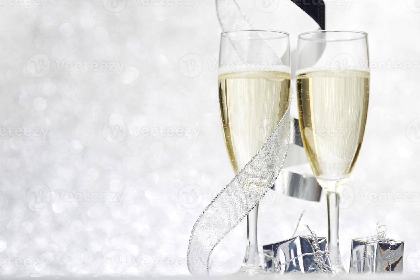 champagne och dekor foto