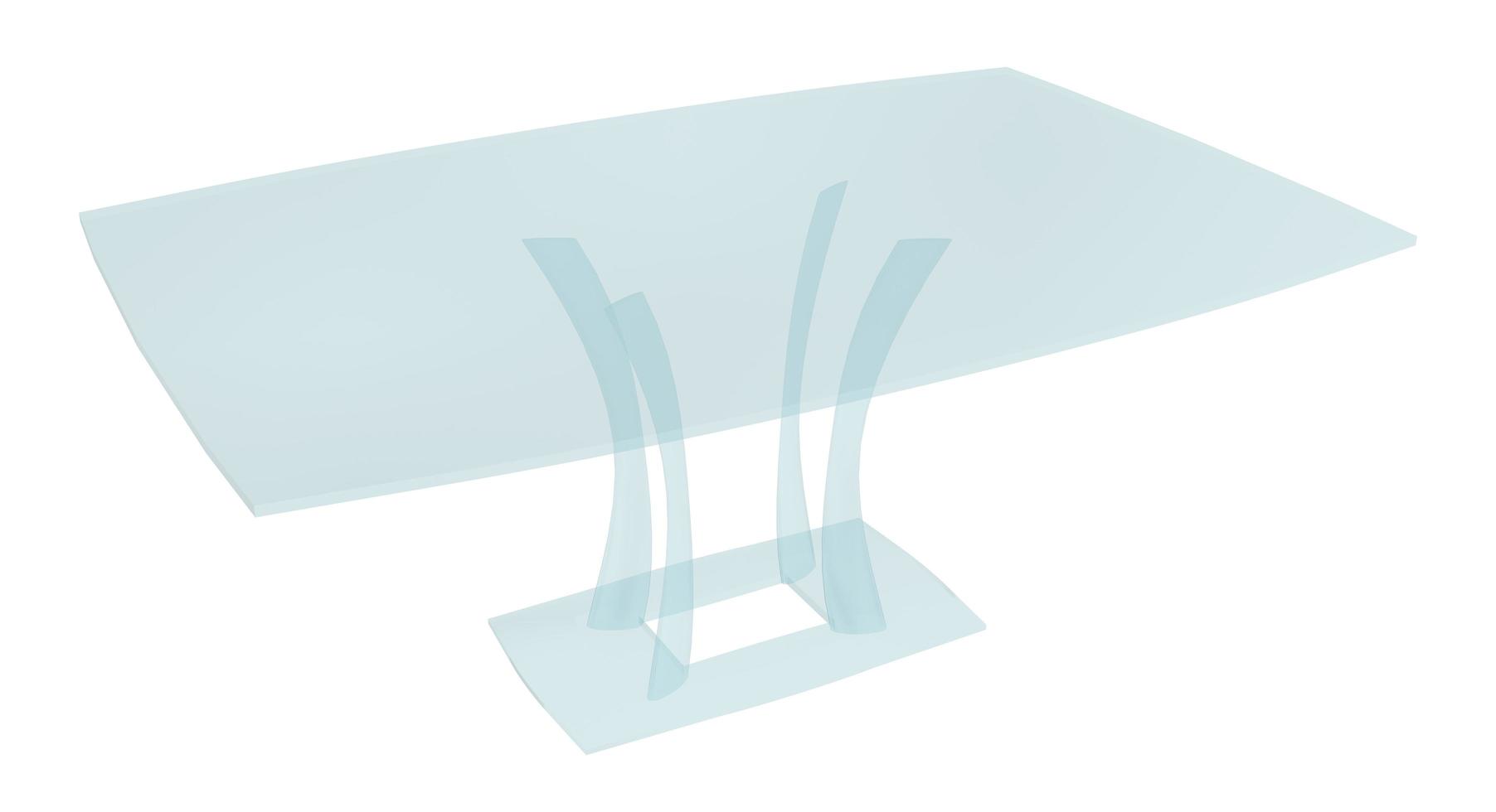 tonade helt i glas rektangulär kaffe tabell, 3d illustration foto