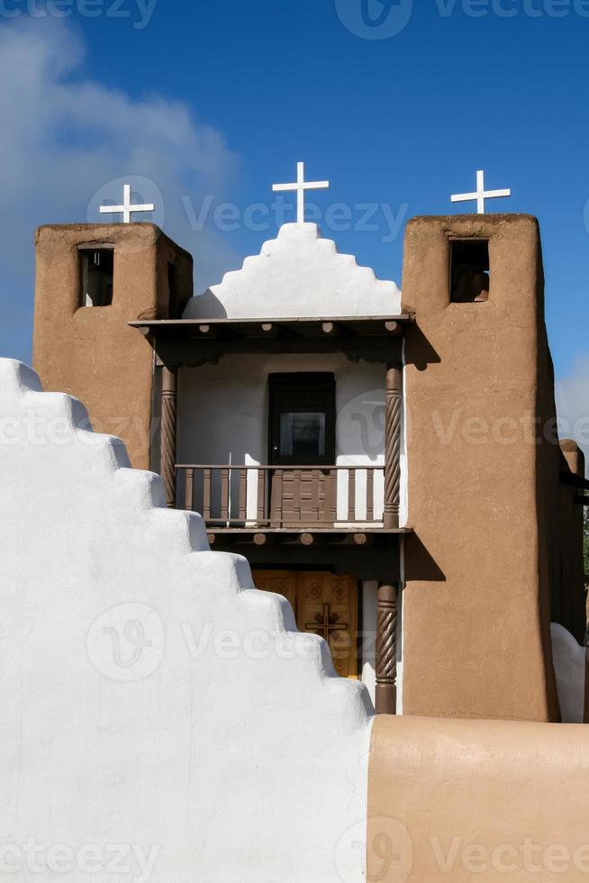 san geronimo kapell i taos pueblo, usa foto