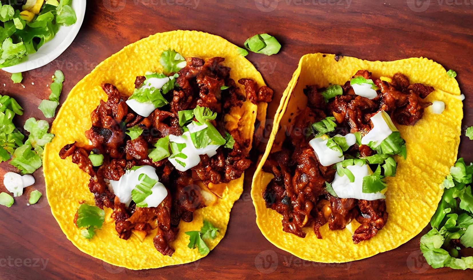 mexikansk mat utsökt tacos. foto