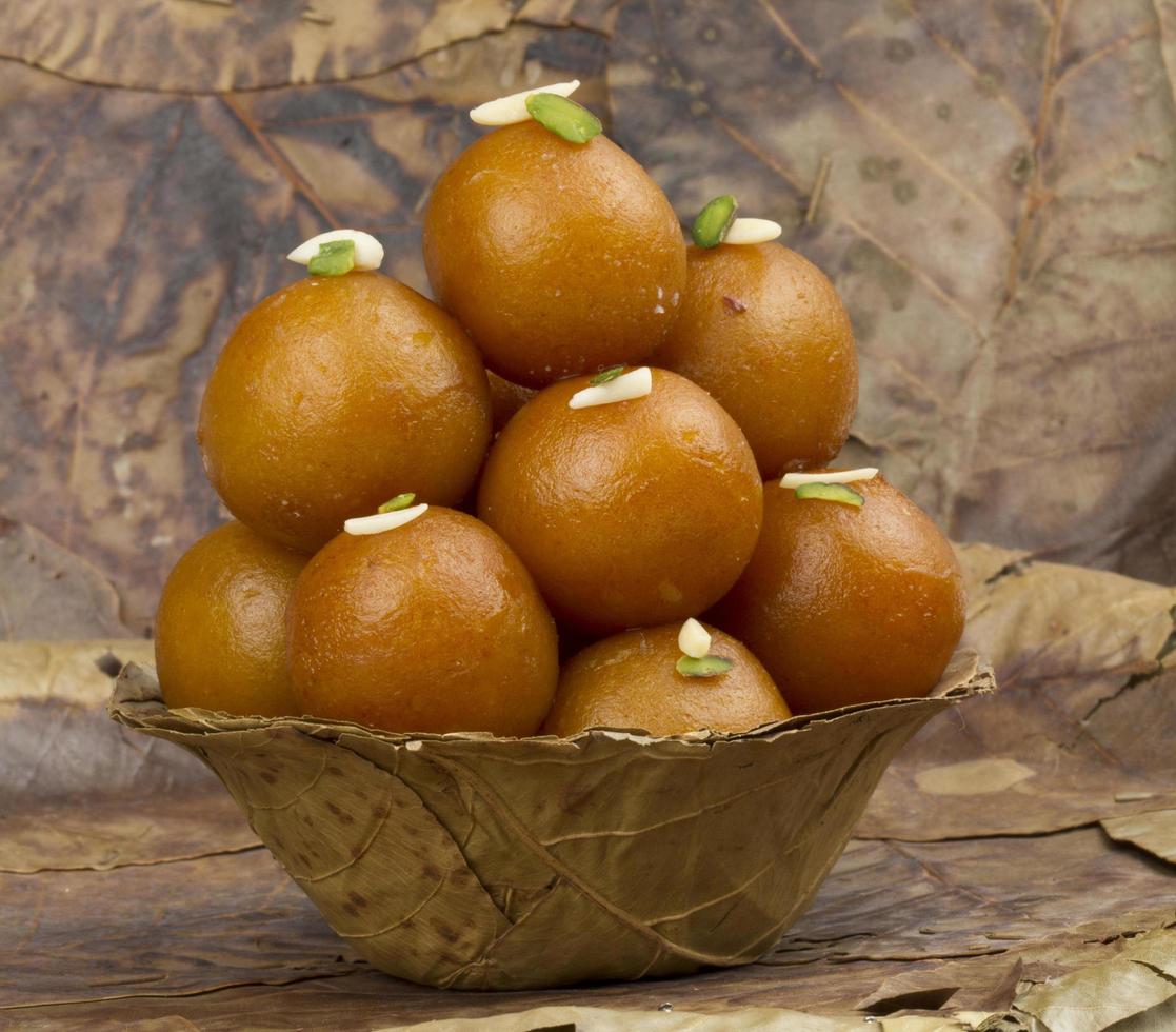 gulab jamun, indisk traditionell söt mat foto