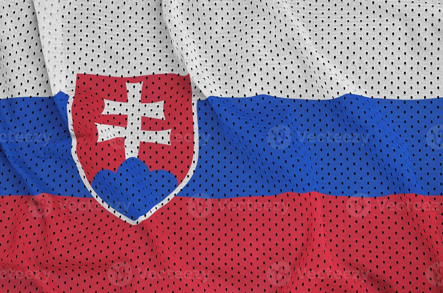 slovakia flagga tryckt på en polyester nylon- sportkläder maska fabri foto