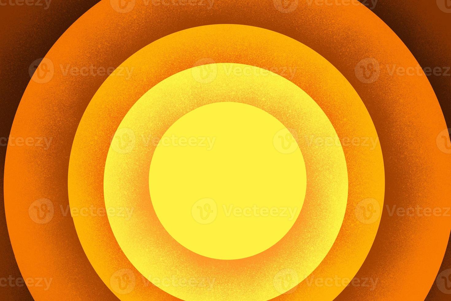 abstrakt cirkel bakgrund i spannmål och Färg lutning. solnedgång ljus illustration för tapet design foto