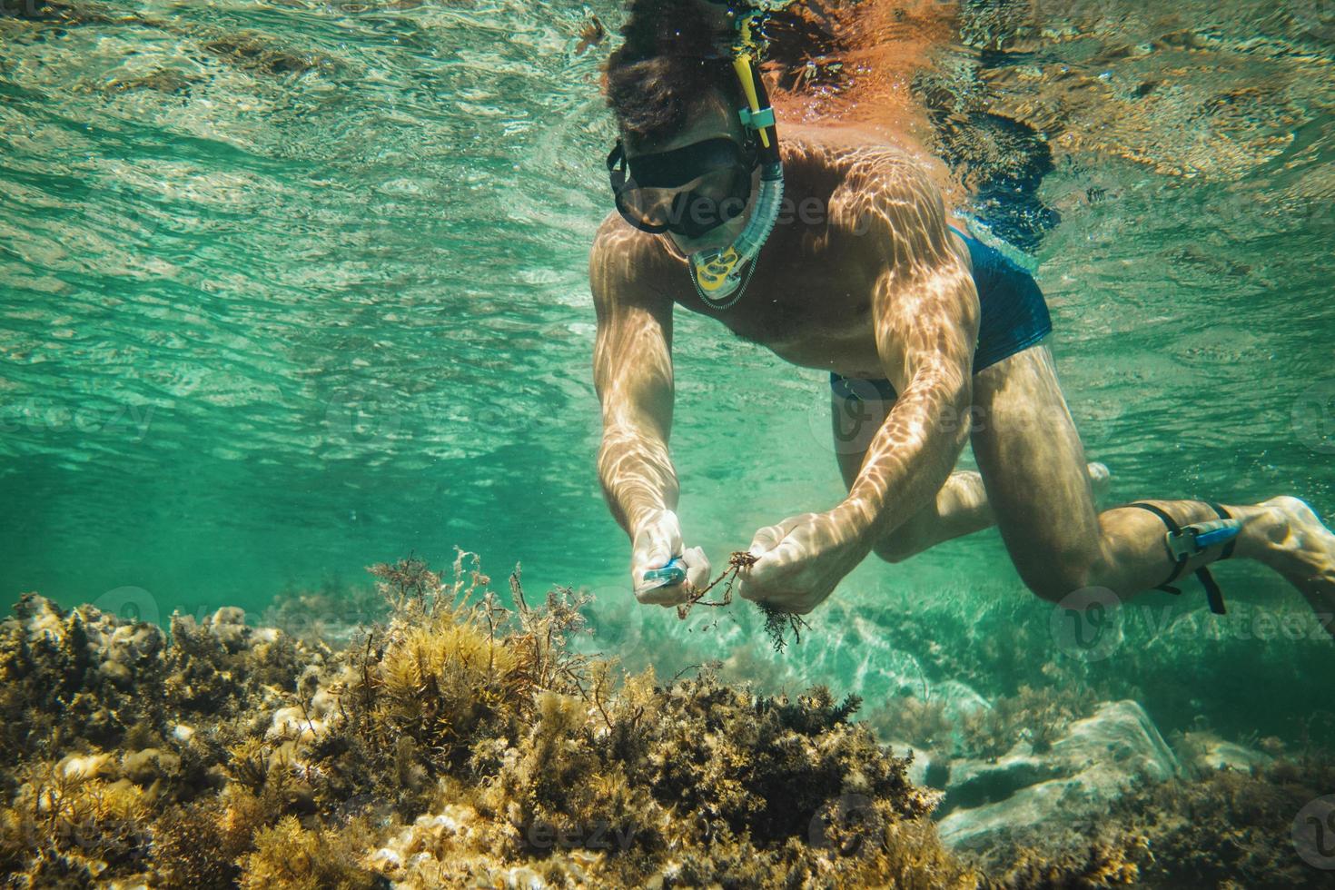 snorkling och utforska foto