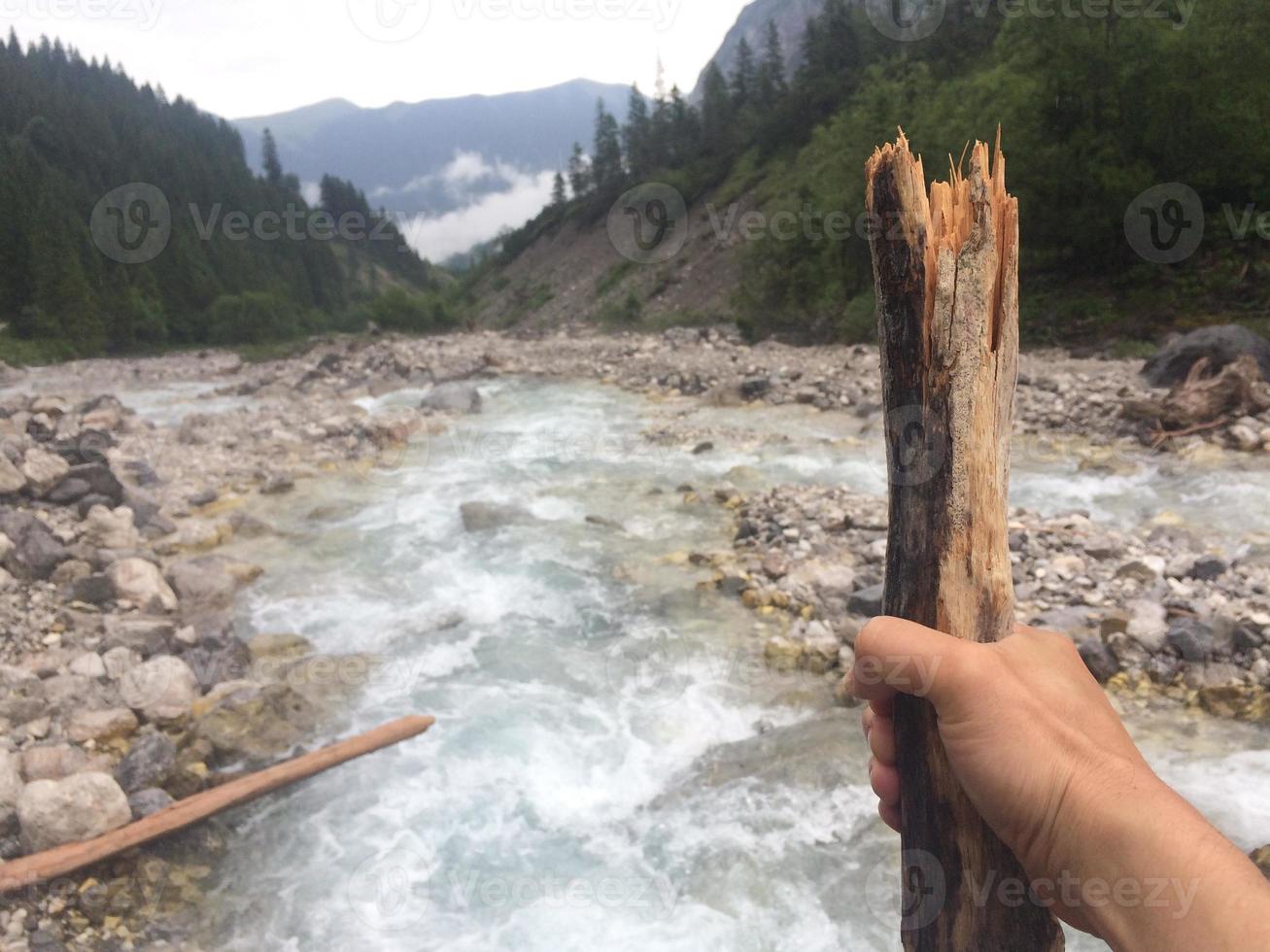 punkt av se av en vandrare i de alps foto