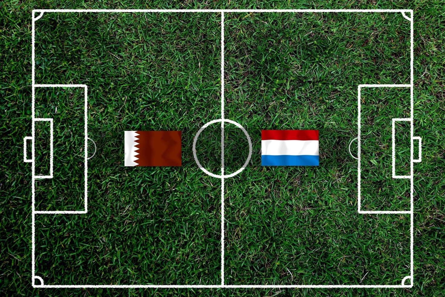 fotboll kopp konkurrens mellan de nationell qatar och nationell nederländerna. foto
