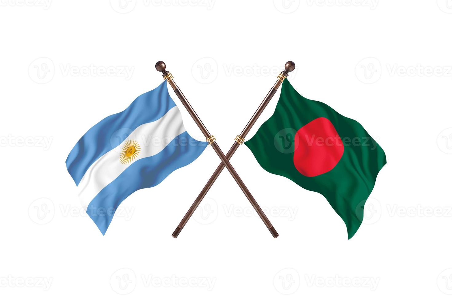 argentina mot bangladesh två Land flaggor foto