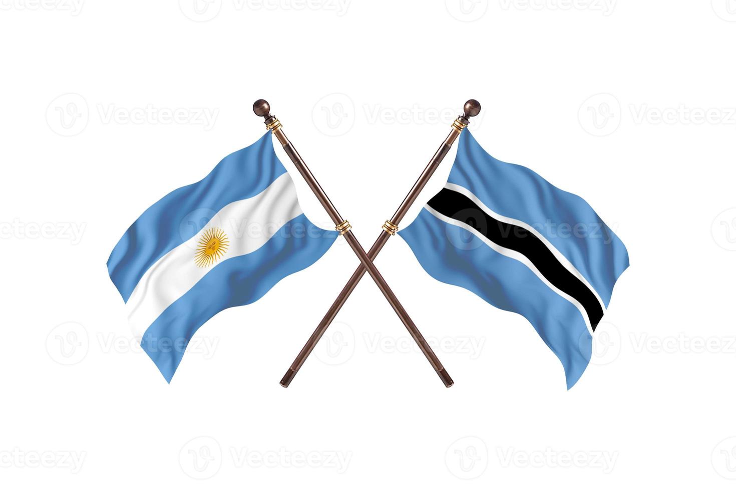argentina mot botswana två Land flaggor foto