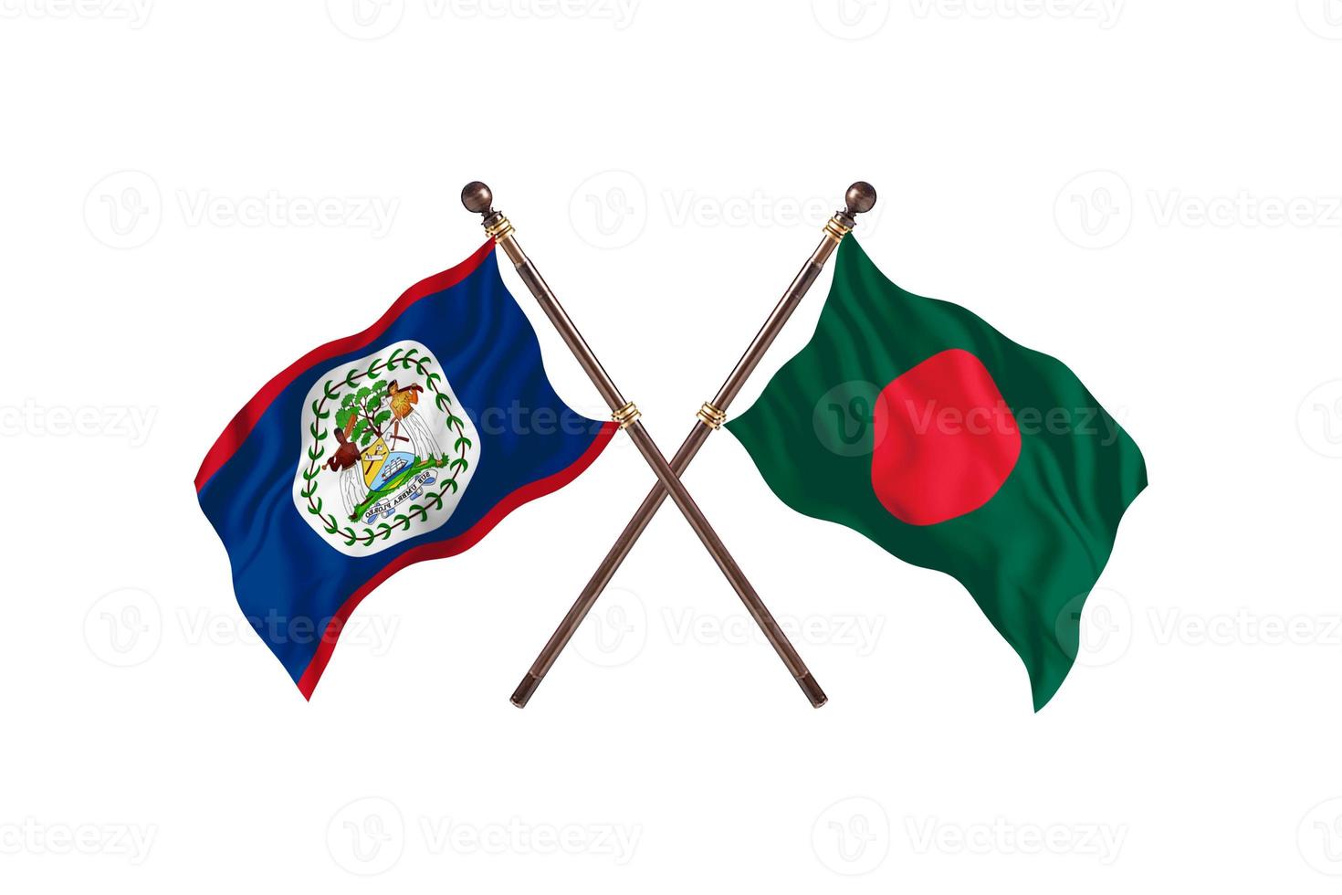 belize mot bangladesh två Land flaggor foto