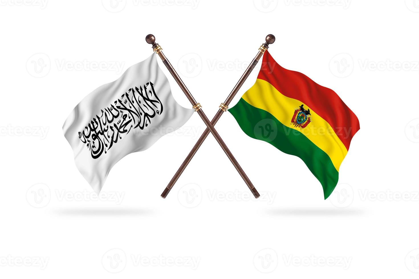 islamic emirat av afghanistan mot bolivia två Land flaggor foto