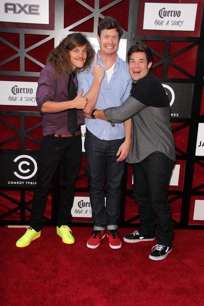 los angeles, aug 25 - blake anderson, anders stenek, Adam gudomlig på de komedi central steka av James franco på de kulör studior på augusti 25, 2013 i kulör stad, ca foto