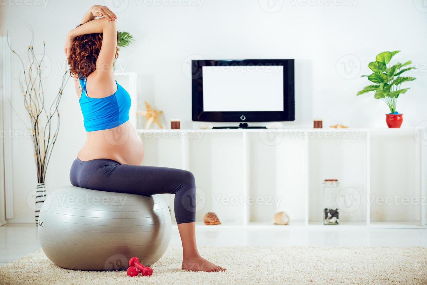 pilates för gravid kvinnor foto