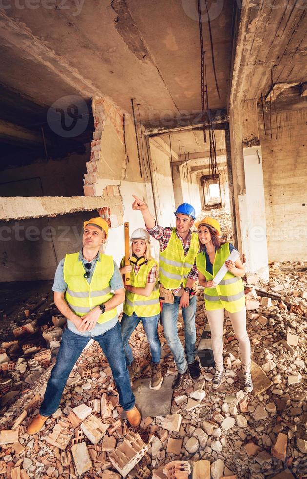 framgångsrik arkitekter team foto