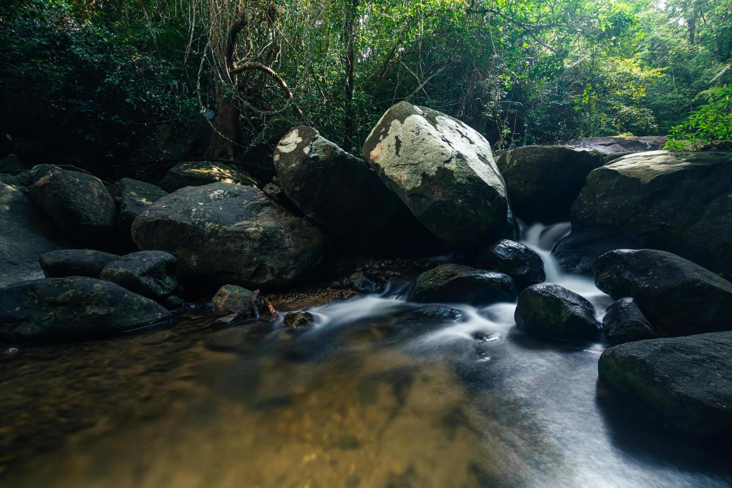 naturlandskap vid khlong pla kang vattenfall foto
