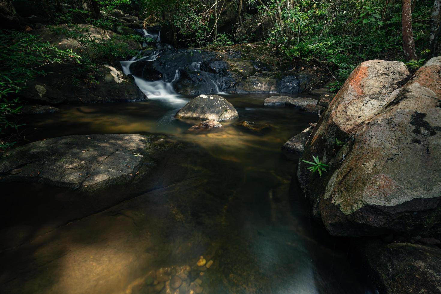 naturlandskap vid khlong pla kang-vattenfallet foto