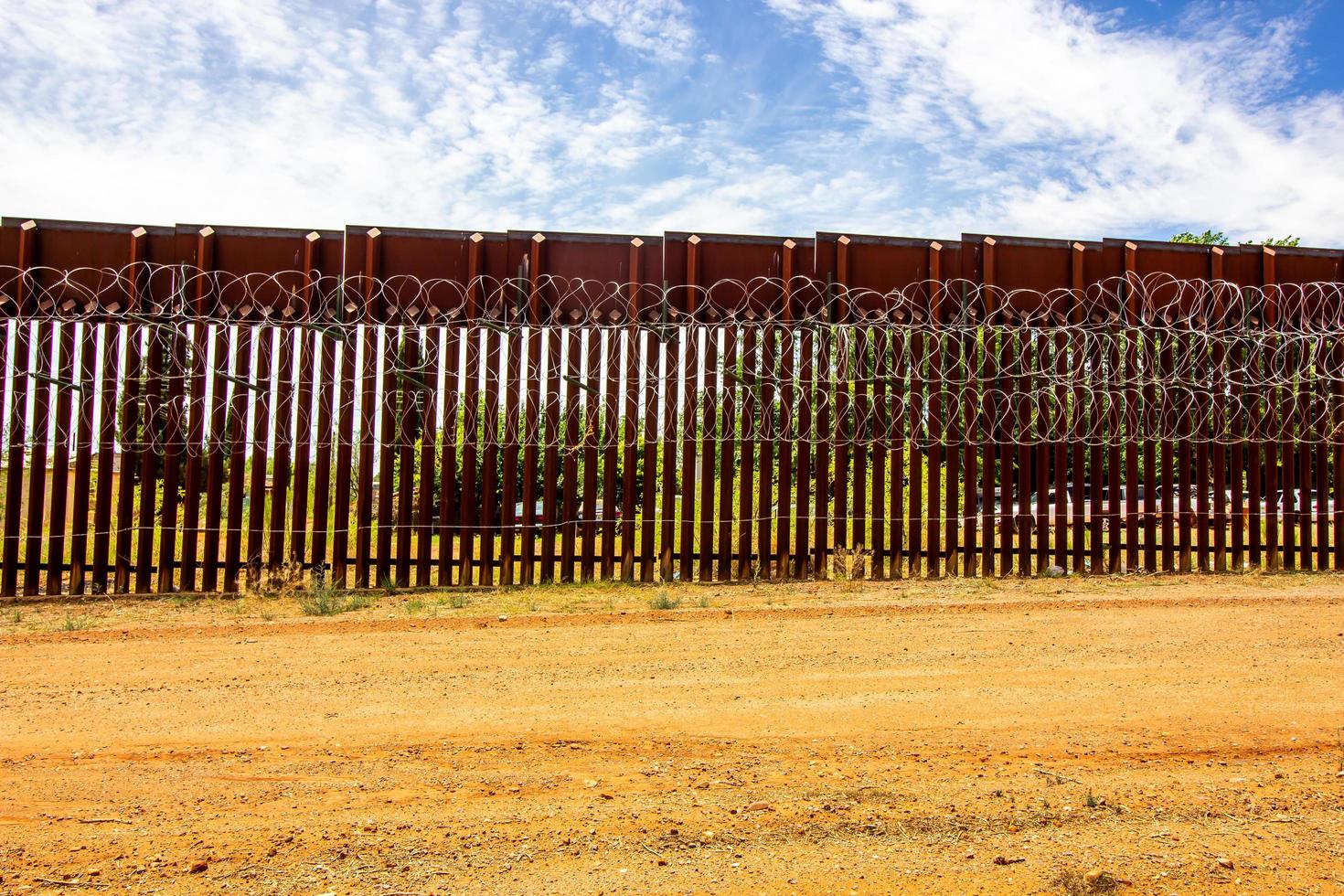 de vägg mellan arizona och mexico foto