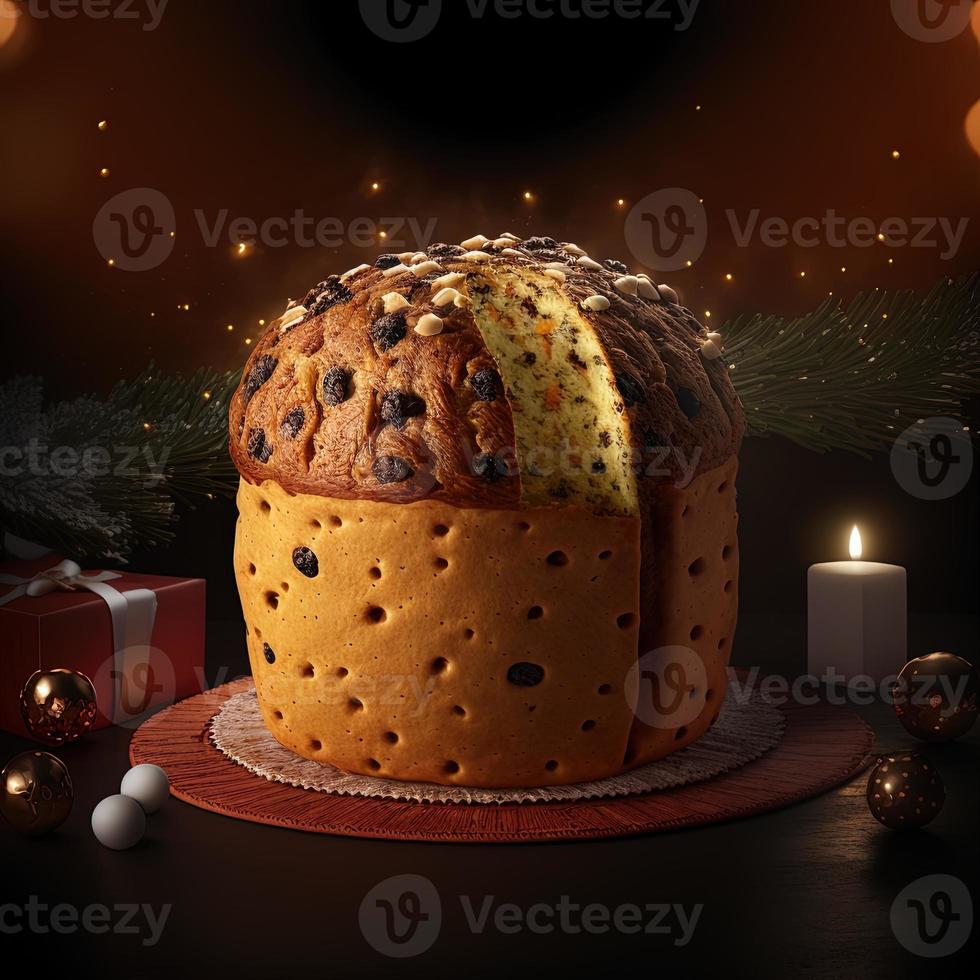 panettone är de traditionell italiensk efterrätt för jul foto