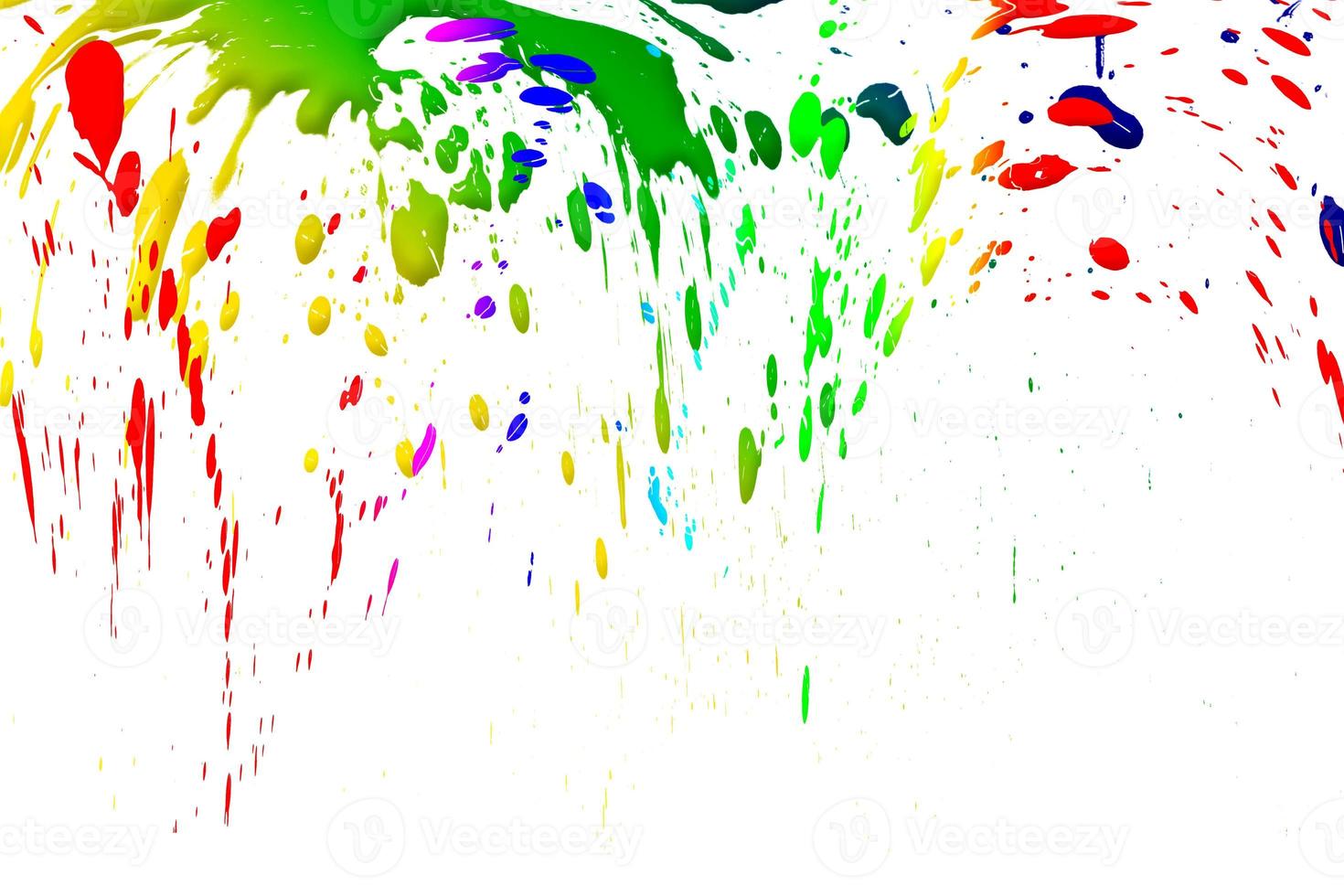 färgrik droppar isolerat på vit bakgrund, abstrakt mönster foto