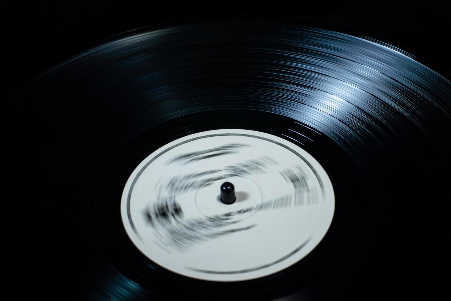 textur av vinyl spela in spinning foto