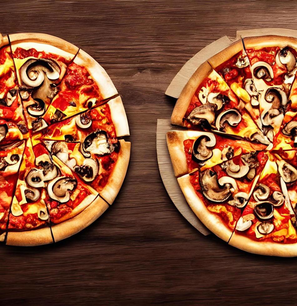 pizza. traditionell italiensk kök snabb mat. foto