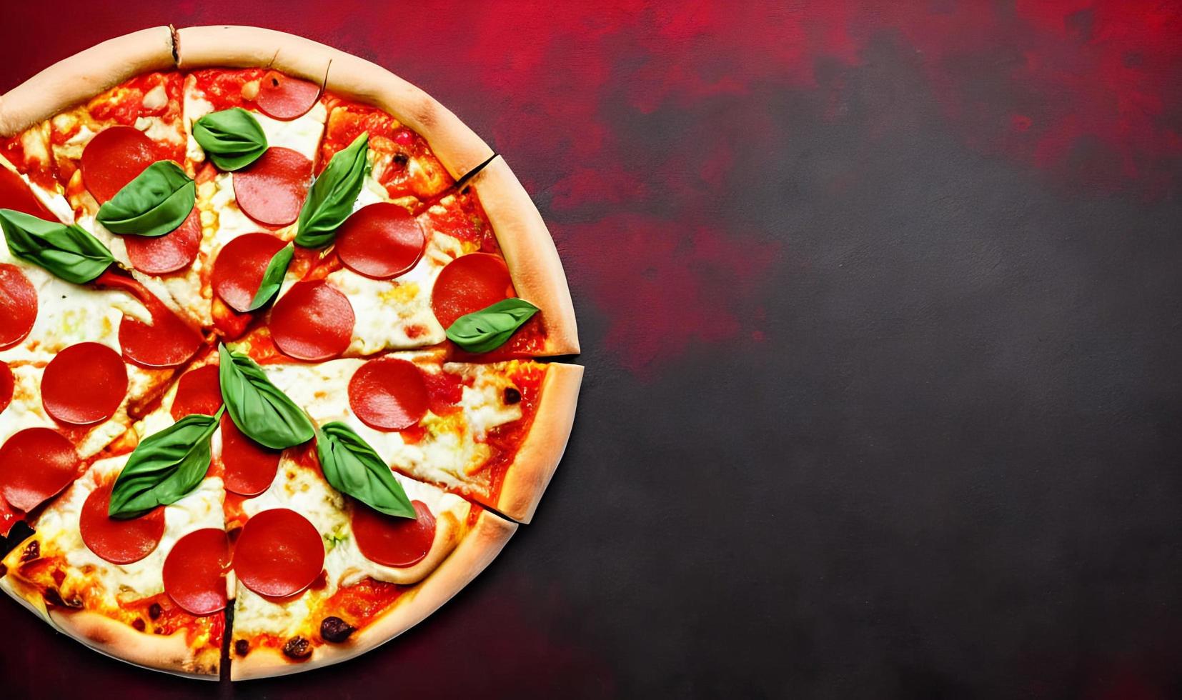 pizza. traditionell italiensk kök snabb mat. foto