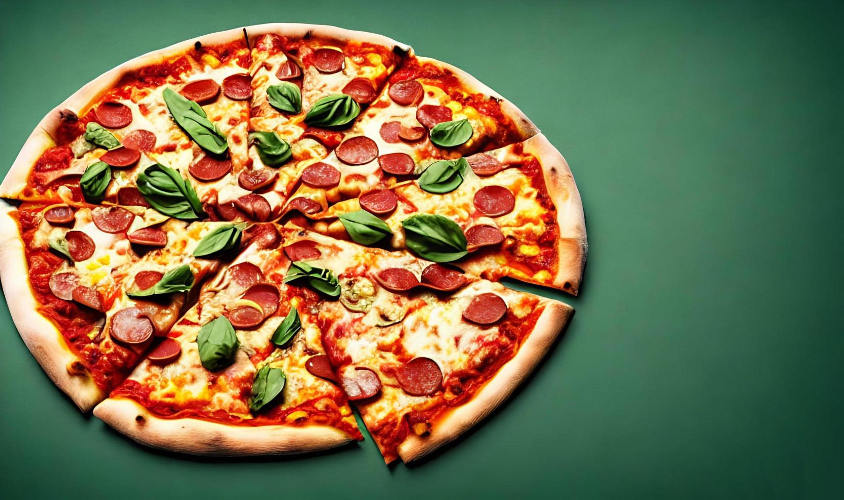 pizza. traditionell italiensk kök snabb mat. foto