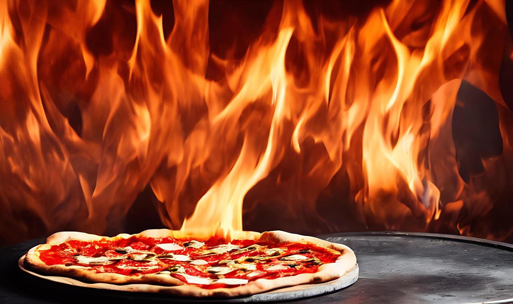 pizza. traditionell italiensk kök snabb mat. foto