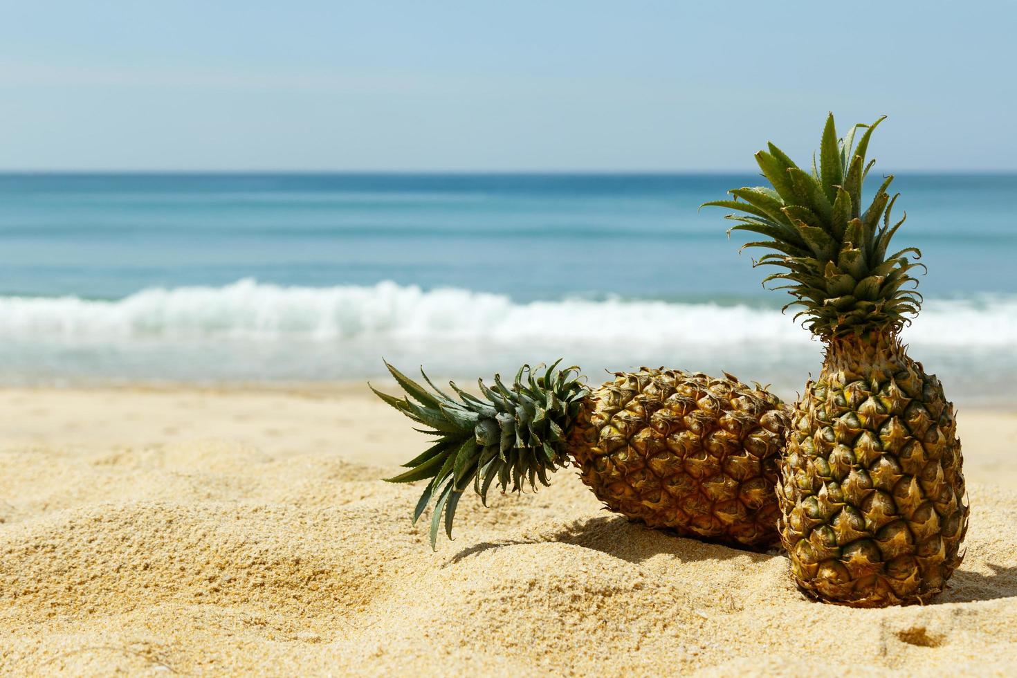 ananas på de strand foto