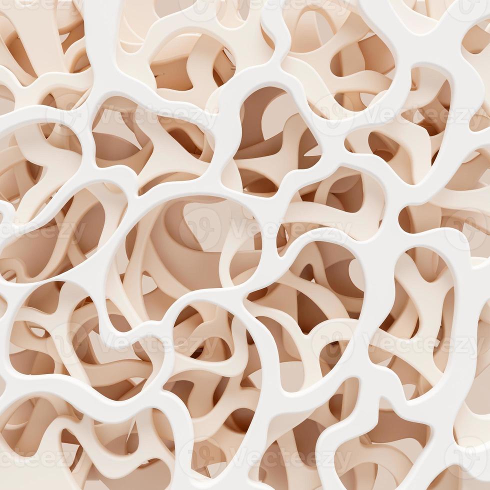 osteoporos porös ben vävnad. svampig textur bakgrund 3d framställa illustration. foto