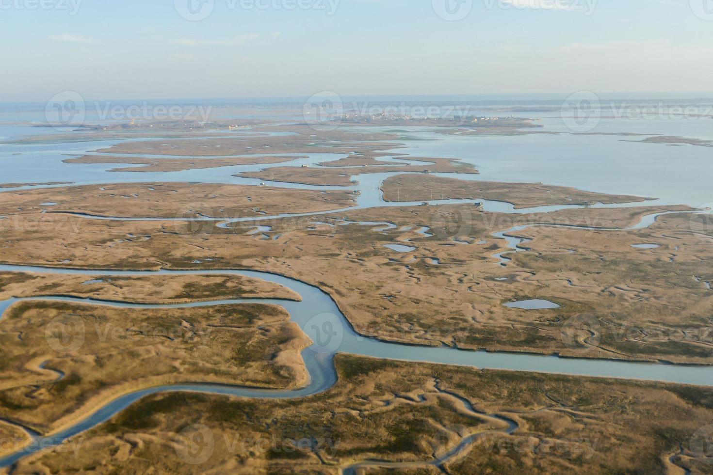 antenn se av Venedig lagun foto