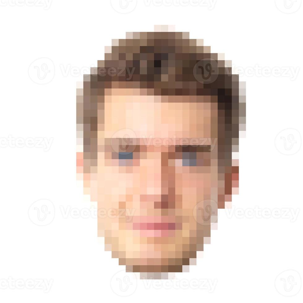 pixelated manlig ansikte foto