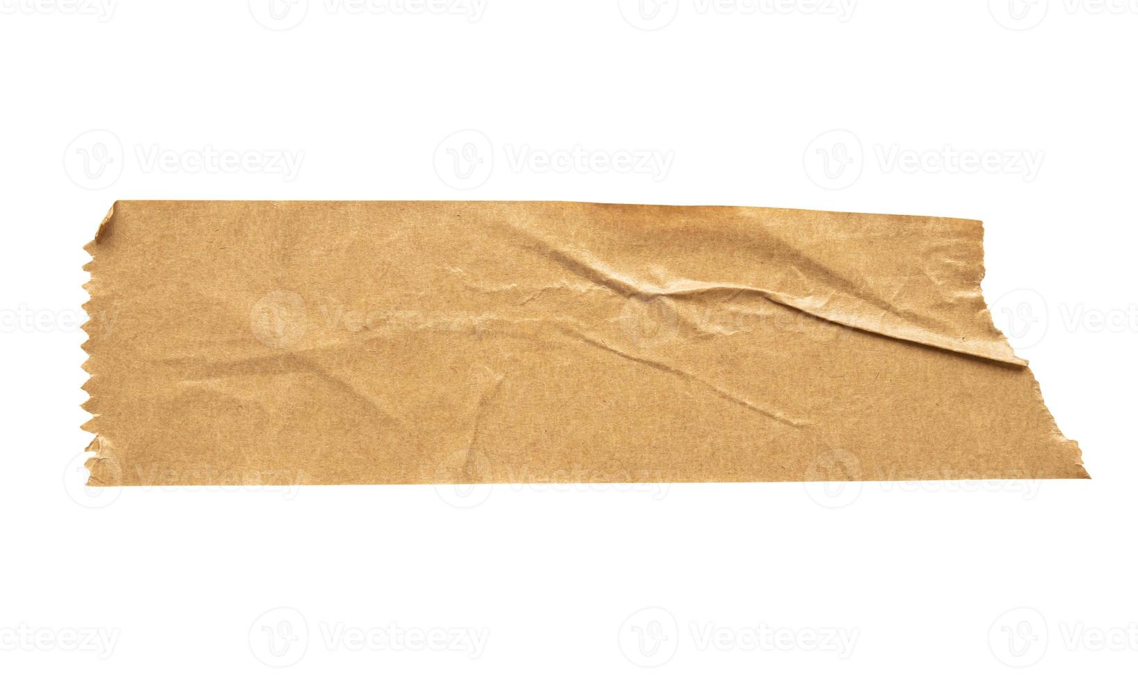 brun lim papper tejp isolerat på vit bakgrund foto