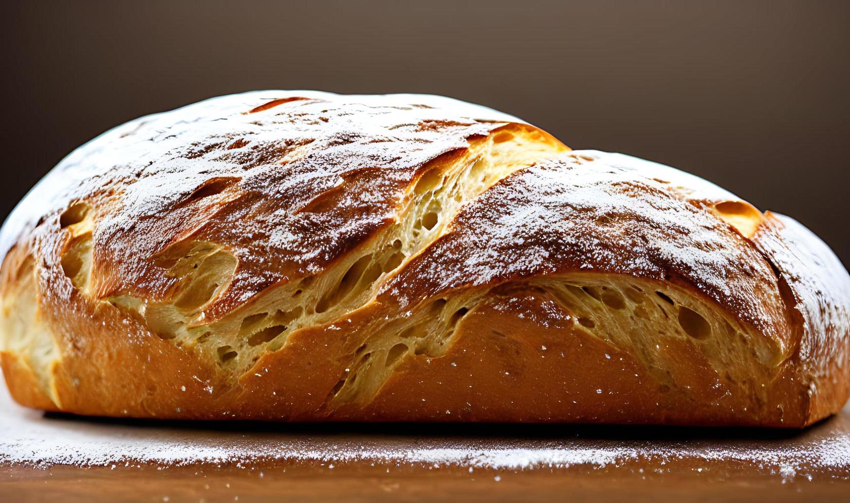 ugn - traditionell färsk varm kokta bröd. bröd stänga skytte. foto