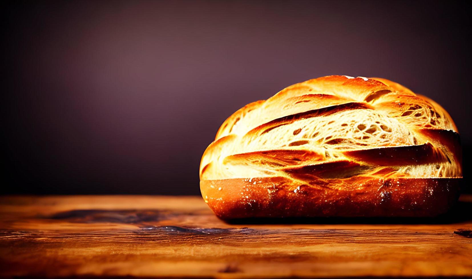 ugn - traditionell färsk varm kokta bröd. bröd stänga skytte. foto