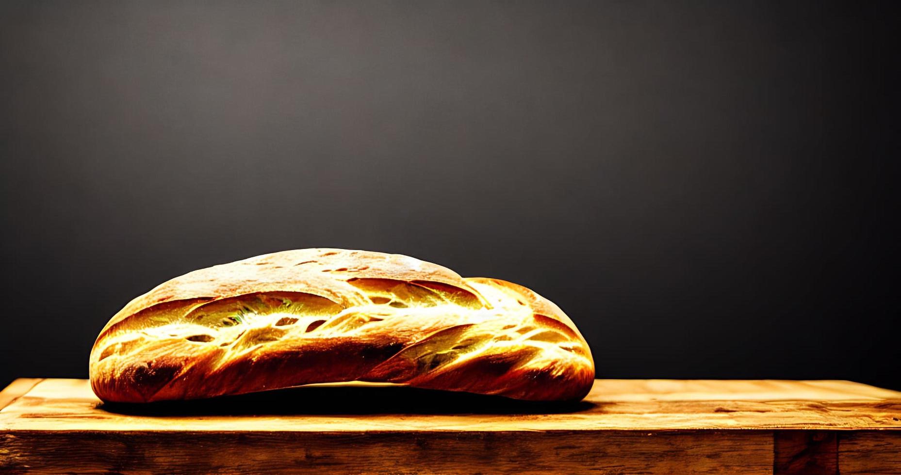 ugn - traditionell färsk varm kokta bröd. bröd stänga skytte. foto