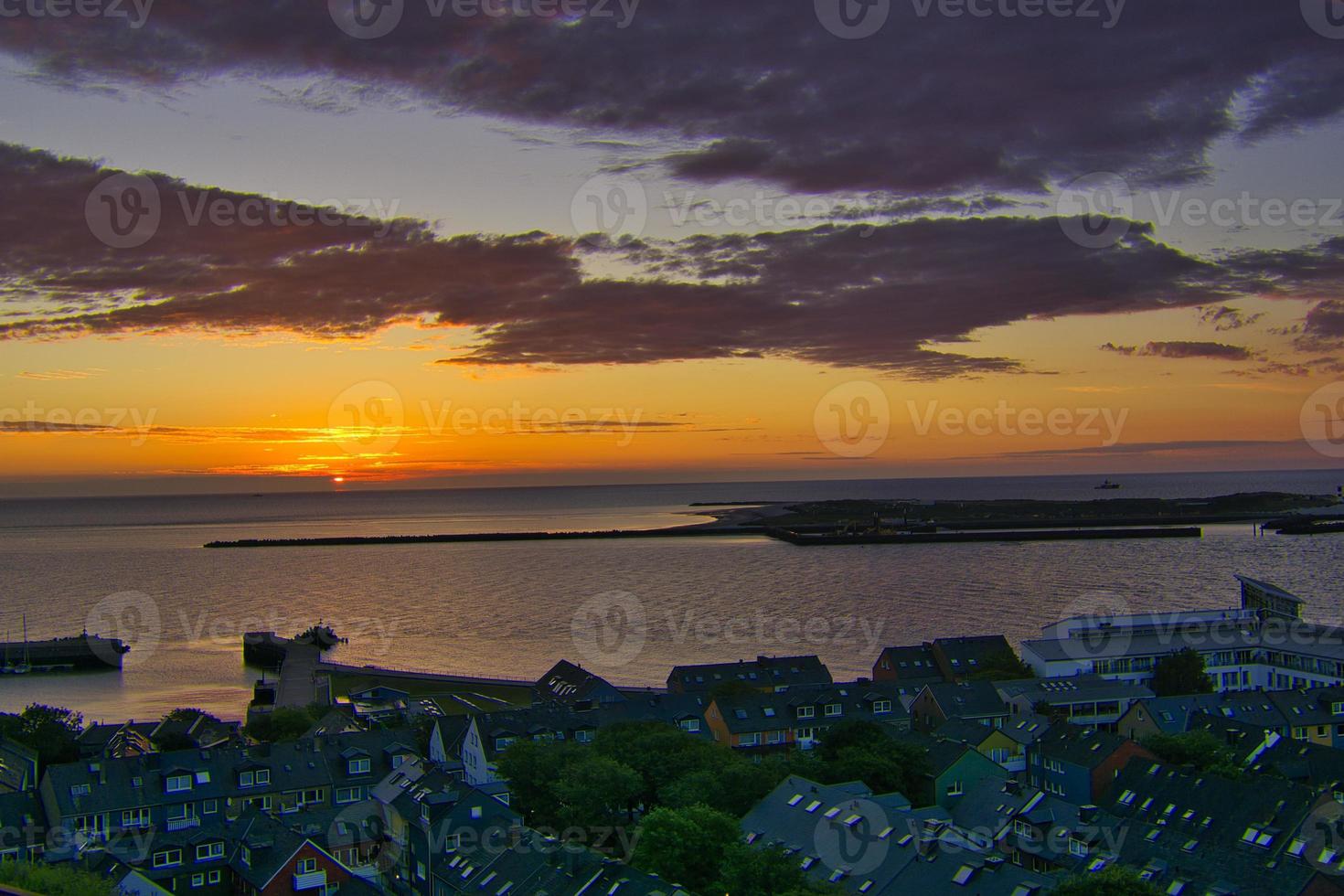 helgoland - ö-dyn - soluppgång foto