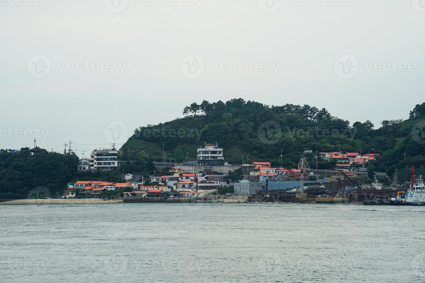 landskap av yeosu, söder jeolla provins, korea foto