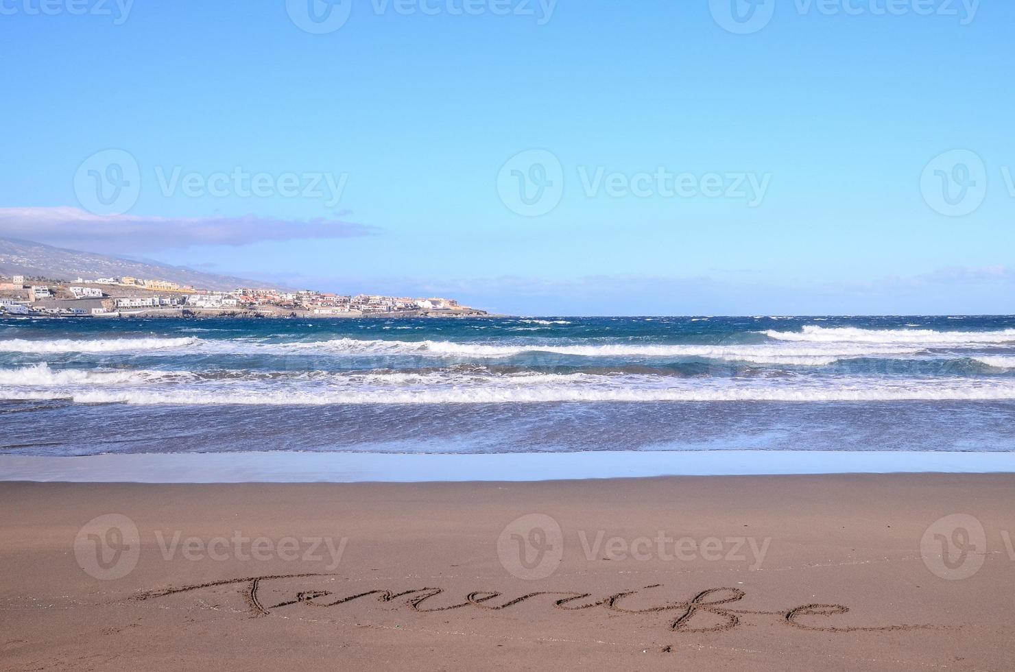 sandig strand på de kanariefågel öar foto