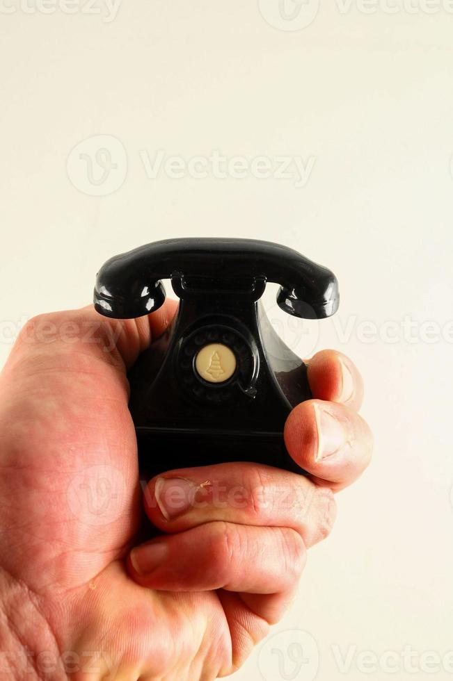 miniatyr- årgång telefon foto