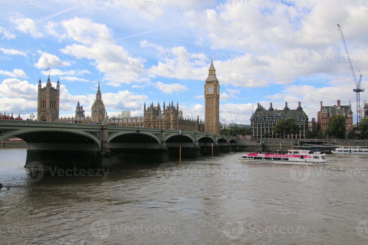 utsikt över Themsen i London foto